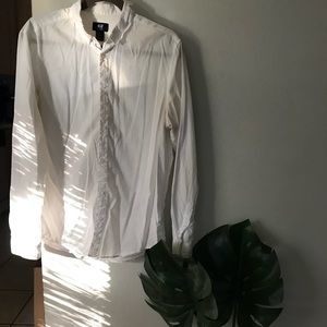 Men’s white button down, casual